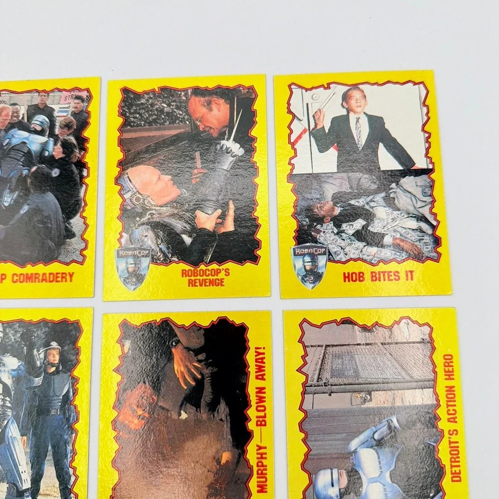 Topps RoboCop 2 Trading Cards Unisex OS Yellow Excellent 1990 Movie Lot of 10